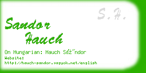 sandor hauch business card